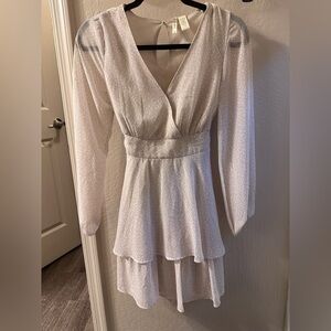 Japna Cream Long Sleeve Dress